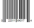 Barcode Image for UPC code 022011640174