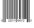 Barcode Image for UPC code 022011643120