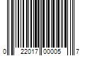 Barcode Image for UPC code 022017000057