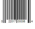 Barcode Image for UPC code 022017000064