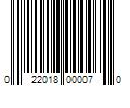 Barcode Image for UPC code 022018000070