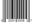 Barcode Image for UPC code 022031000057