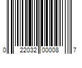 Barcode Image for UPC code 022032000087