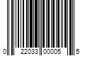 Barcode Image for UPC code 022033000055