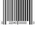 Barcode Image for UPC code 022040000000