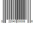 Barcode Image for UPC code 022040000086