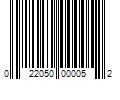 Barcode Image for UPC code 022050000052