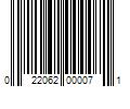 Barcode Image for UPC code 022062000071