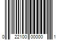 Barcode Image for UPC code 022100000001