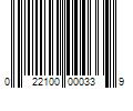 Barcode Image for UPC code 022100000339