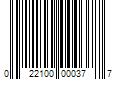 Barcode Image for UPC code 022100000377