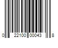 Barcode Image for UPC code 022100000438