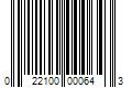 Barcode Image for UPC code 022100000643