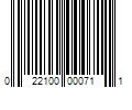 Barcode Image for UPC code 022100000711