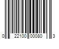 Barcode Image for UPC code 022100000803. Product Name: 