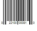 Barcode Image for UPC code 022100000810