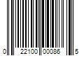 Barcode Image for UPC code 022100000865