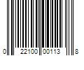 Barcode Image for UPC code 022100001138