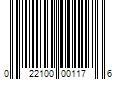 Barcode Image for UPC code 022100001176