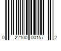 Barcode Image for UPC code 022100001572