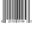 Barcode Image for UPC code 022100001893