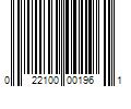 Barcode Image for UPC code 022100001961