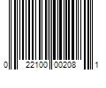 Barcode Image for UPC code 022100002081