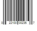 Barcode Image for UPC code 022100002357