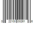 Barcode Image for UPC code 022100002616