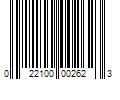 Barcode Image for UPC code 022100002623