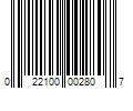 Barcode Image for UPC code 022100002807