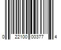 Barcode Image for UPC code 022100003774