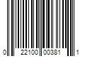 Barcode Image for UPC code 022100003811