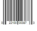 Barcode Image for UPC code 022100003873