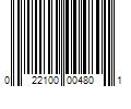 Barcode Image for UPC code 022100004801