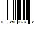 Barcode Image for UPC code 022100005082