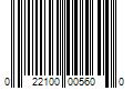 Barcode Image for UPC code 022100005600