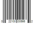 Barcode Image for UPC code 022100005662