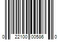 Barcode Image for UPC code 022100005860