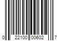 Barcode Image for UPC code 022100006027