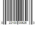 Barcode Image for UPC code 022100006263