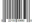 Barcode Image for UPC code 022100006508