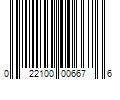 Barcode Image for UPC code 022100006676