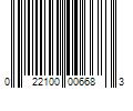 Barcode Image for UPC code 022100006683