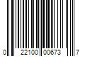 Barcode Image for UPC code 022100006737