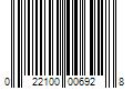 Barcode Image for UPC code 022100006928