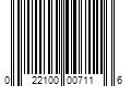 Barcode Image for UPC code 022100007116