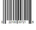 Barcode Image for UPC code 022100007215