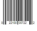 Barcode Image for UPC code 022100007222