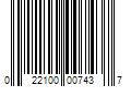 Barcode Image for UPC code 022100007437